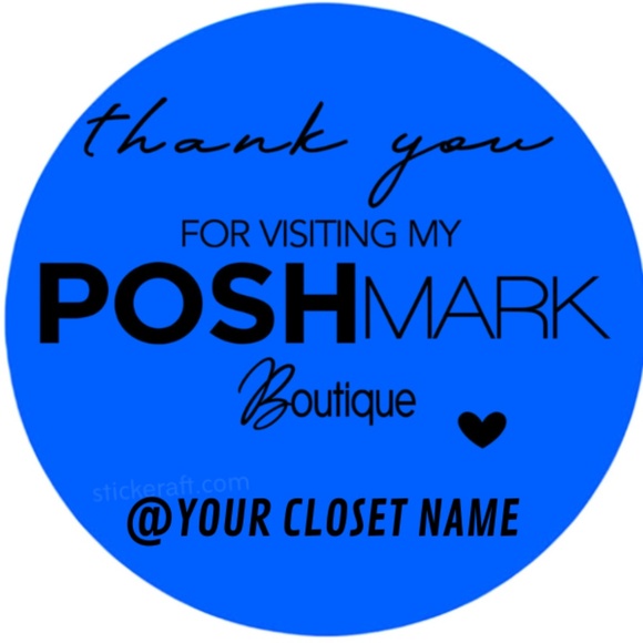 Custom Poshmark Closet Stickers | 2 Inch Round Thank You Labels – STICKERS NEW - Picture 7 of 16